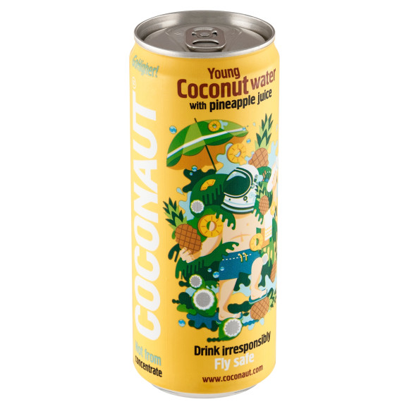 Coconaut WODA KOKOSOWA Z Młodego Kokosa ANANASOWA ANANAS 320ml 0,32L PUSZKA