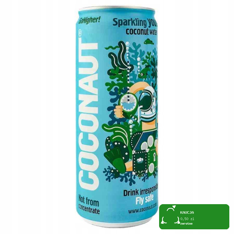 Coconaut WODA KOKOS  Młodego Kokosa GAZ. 320ml 0,32L PUSZKA