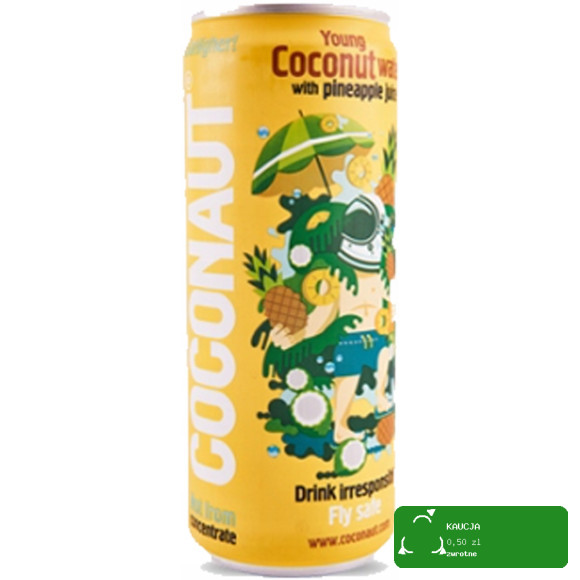 Coconaut WODA KOKOSOWA NIEGAZOWANA GAZOWANA ARBUZOWA I ANANASOWA mix 4 x320