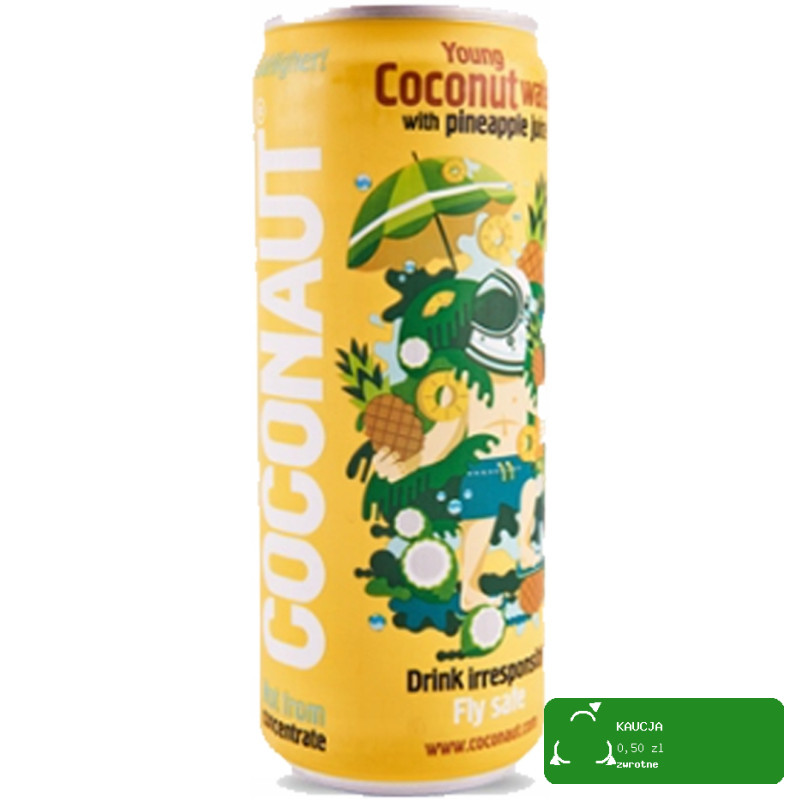 Coconaut WODA KOKOSOWA NIEGAZOWANA GAZOWANA ARBUZOWA I ANANASOWA mix 4 x320