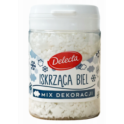 Delecta ISKRZĄCA BIEL Mix DEKORACJI DEKORACJE POSYPKA  55g