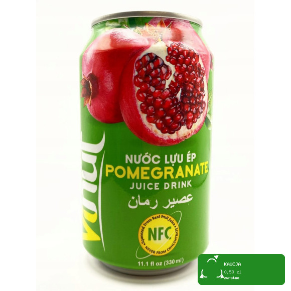 Vinut SOK Z GRANATU GRANAT 35% soku z granatu NFC PUSZKA 330ml 0,33L