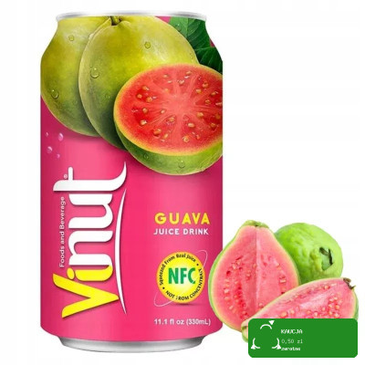 Vinut SOK Z GUAVY GUAVA 35% soku z guavy NFC PUSZKA 330ml 0,33L