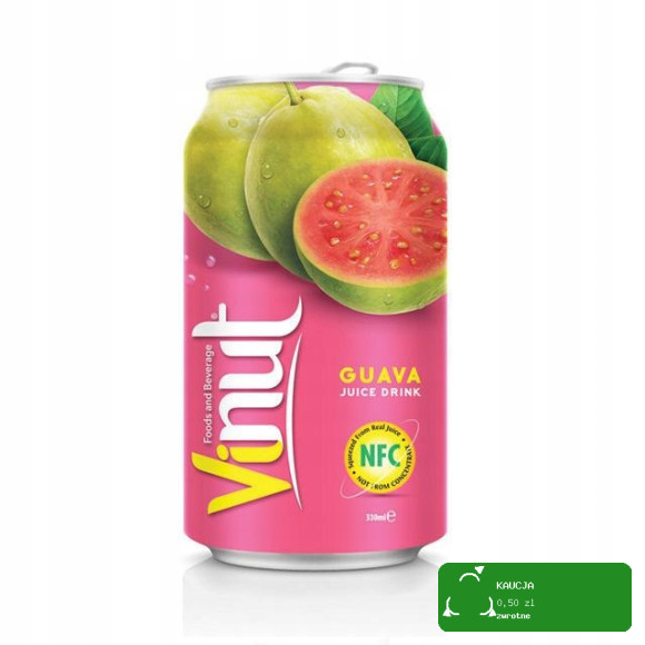 Vinut SOK Z GUAVY GUAVA 35% soku z guavy NFC PUSZKA 330ml 0,33L
