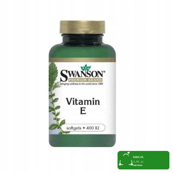 Swanson WITAMINA E 400IU 180mg 60kapos na 2mce wsparcie ANTYOKSYDACJA