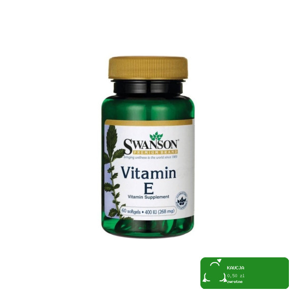 Swanson WITAMINA E 400IU 180mg 60kapos na 2mce wsparcie ANTYOKSYDACJA