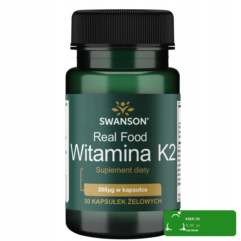 Swanson WITAMINA K2 MK7 naturalna 200mcg 30kaps data 07.2026