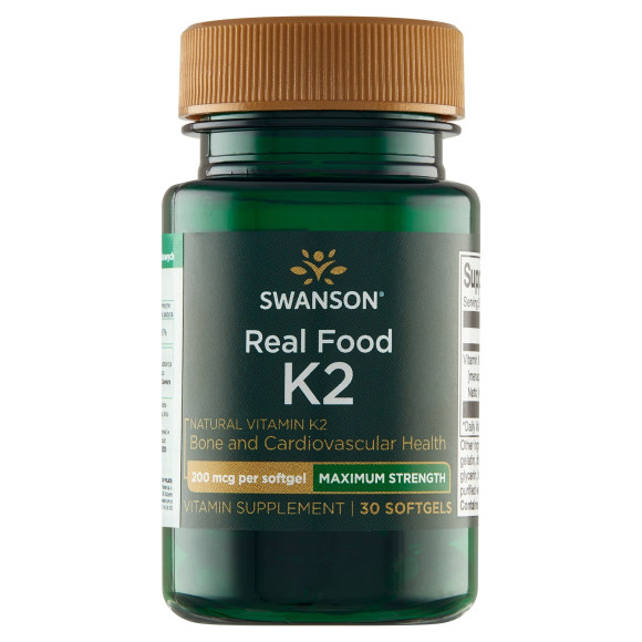Swanson WITAMINA K2 MK7 naturalna 200mcg 30kaps data 07.2026