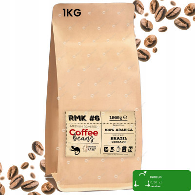 RMK #6 KAWA ZIARNISTA 100% Arabica świeżo palona 1KG Brazylia Cerrado