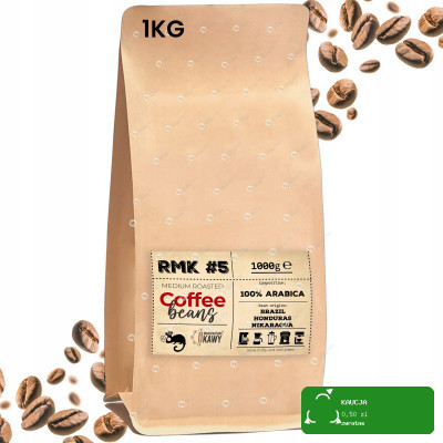 RMK #5 KAWA ZIARNISTA 100% Arabica świeżo palona 1KG Brazylia Honduras