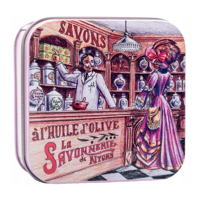 MYDŁO marsylskie FRANCUSKIE PERFUMOWANE LAWENDA W PUSZCE 100g KOSTKA