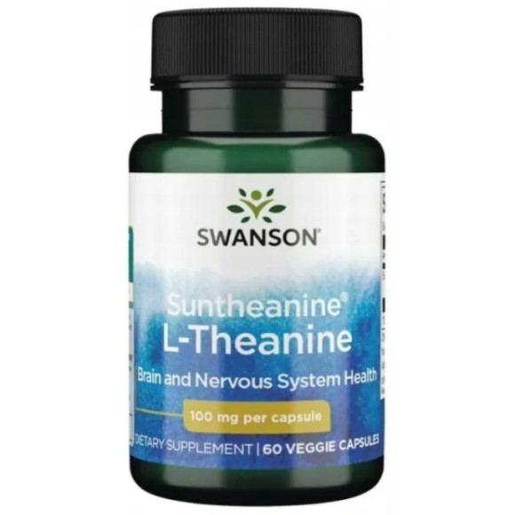 Swanson L-TEANINA Suntheanine 100mg 60kaps wsparcie SPOKÓJ REDUKCJA MASY