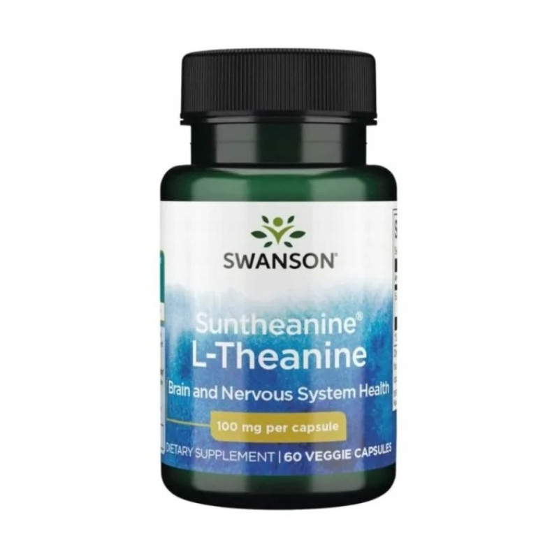 Swanson L-TEANINA Suntheanine 100mg 60kaps wsparcie SPOKÓJ REDUKCJA MASY