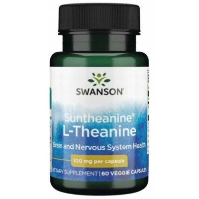 Swanson L-TEANINA Suntheanine 100mg 60kaps wsparcie SPOKÓJ REDUKCJA MASY