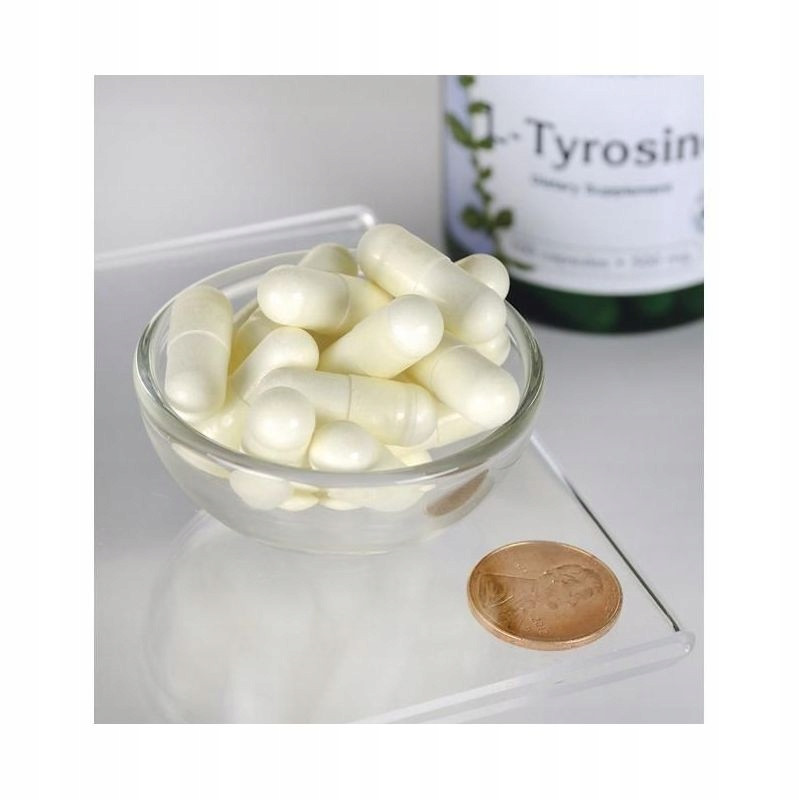 Swanson L-TYROZYNA 500mg 100kaps pomoc TARCZYCA NASTRÓJ STRES KONCENTRACJA