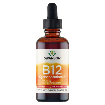 Swanson WITAMINA B-12 B12 W PŁYNIE płyn w kroplach 59ml pomoc UKŁAD NERWOWY