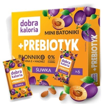 DOBRA KALORIA - MINI BATONIKI + PREBIOTYK smak ŚLIWKA  102g