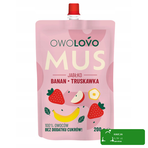 OWOLOVO BANAN TRUSKAWKA 200g