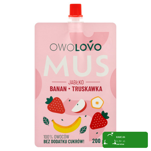 OWOLOVO BANAN TRUSKAWKA 200g