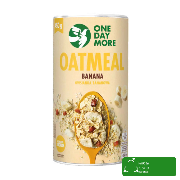 OneDayMore OWSIANKA BANANOWA Porridge 450G tuba BEZ CUKRU KRÓTKA DATA