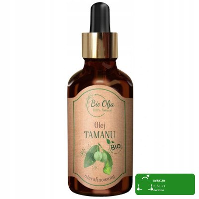 BioOlja BIO OLEJ TAMANU ZIMNOTŁOCZONY NIERAFINOWANY 50ml do twarzy