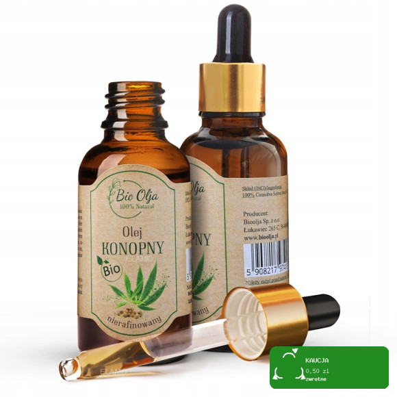 BioOlja BIO OLEJ KONOPNY ZIMNOTŁOCZONY NIERAFINOWANY 50ml do twarzy