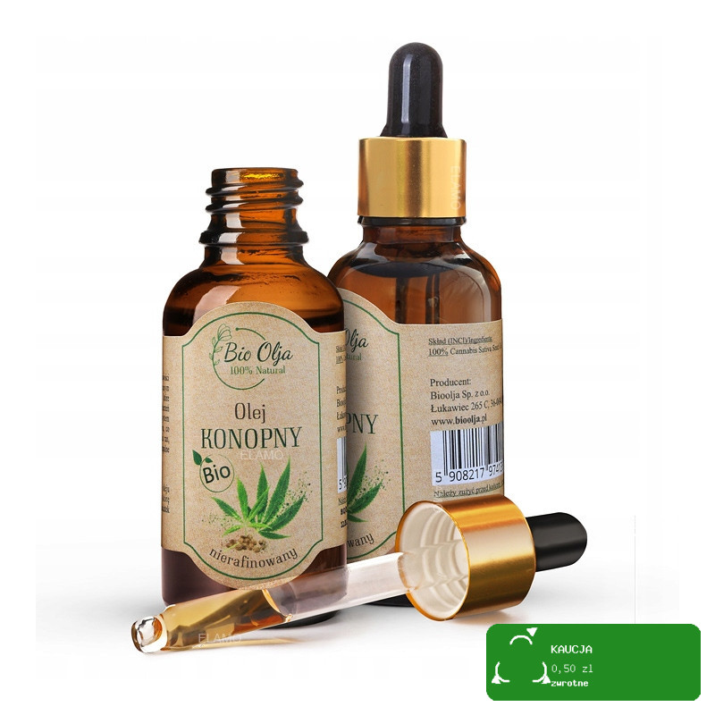 BioOlja BIO OLEJ KONOPNY ZIMNOTŁOCZONY NIERAFINOWANY 50ml do twarzy