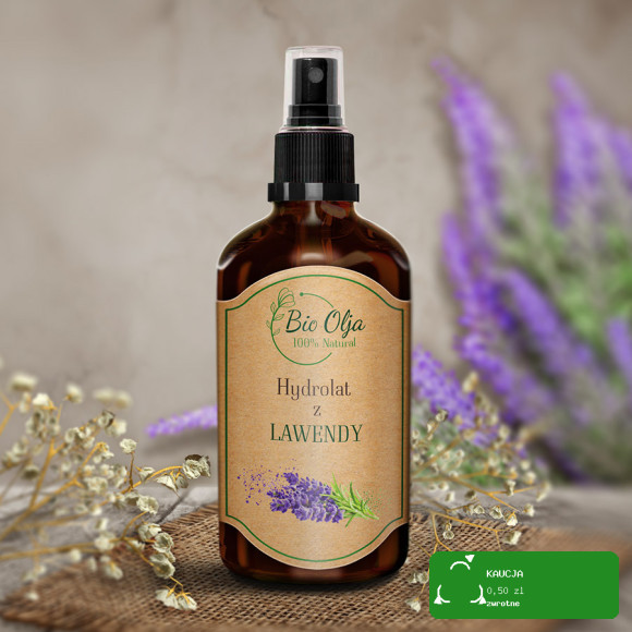 BioOlja HYDROLAT Z LAWENDY LAWENDOWY 100ml do twarzy Tonizuje Odświeża