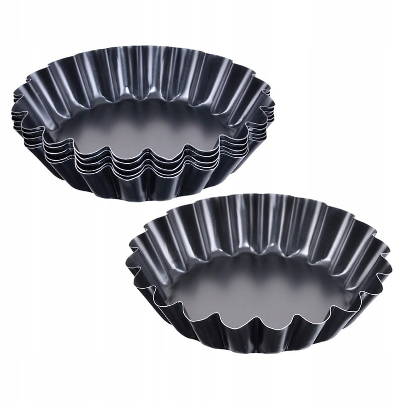 FOREMKI DO TARTELETEK TARTALETEK non-stick babeczek ciastek fi9cm 90mm 6szt