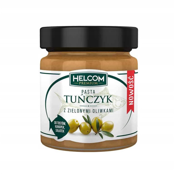 HELCOM PASTA RYBNA TUŃCZYK Z ZIELONYMI OLIWKAMI 180g 225ml do sałatek dań