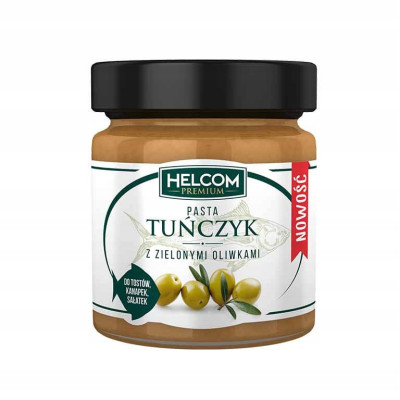 HELCOM PASTA RYBNA TUŃCZYK Z ZIELONYMI OLIWKAMI 180g 225ml do sałatek dań