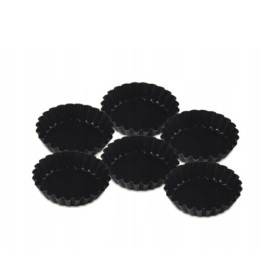 FOREMKI DO TARTELETEK TARTALETEK non-stick babeczek ciastek fi9cm 90mm 6szt
