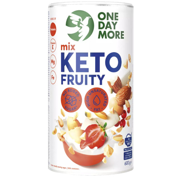 OneDayMore MUSLI MIX KETO OWOCOWY 600g Fruity LOW CARB bez dodatku cukru