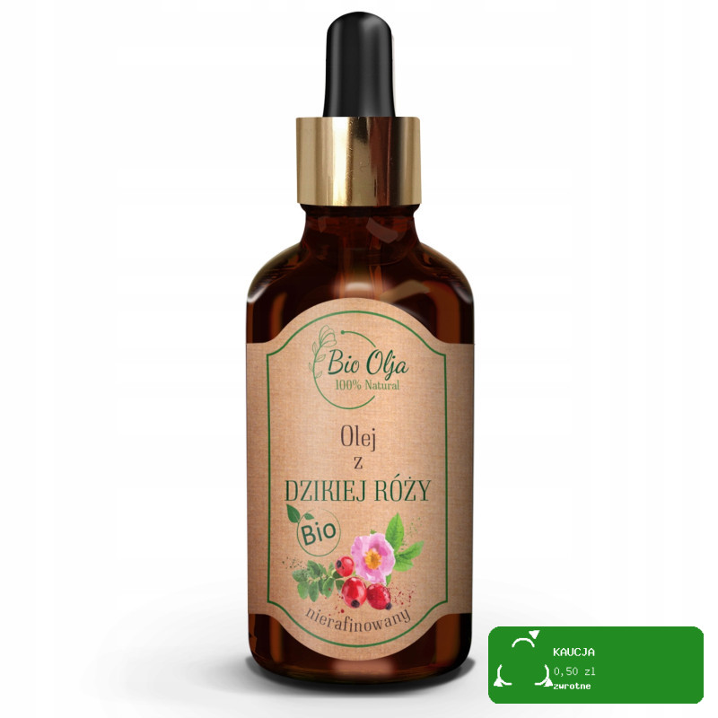 BioOlja BIO OLEJ Z DZIKIEJ RÓŻY RÓŻANY ZIMNOTŁOCZONY NIERAFINOWANY 50ml