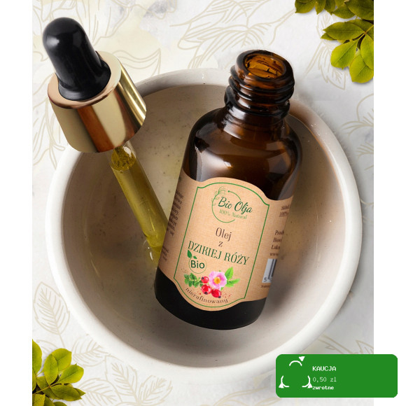BioOlja BIO OLEJ Z DZIKIEJ RÓŻY RÓŻANY ZIMNOTŁOCZONY NIERAFINOWANY 50ml