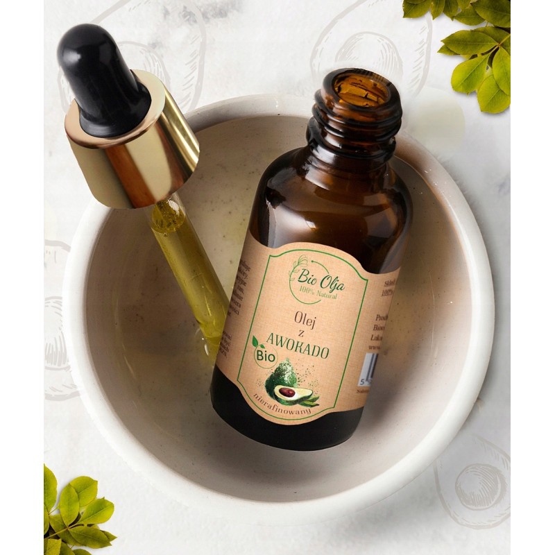 BioOlja BIO OLEJ Z AWOKADO AVOCADO ZIMNOTŁOCZONY NIERAFINOWANY 50ml