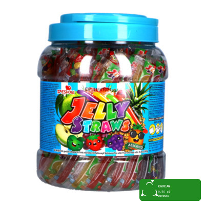 SPESHOW JELLY STRAWS MIX żelki owocowe galaretki 1400g 1,4KG MEEEEGA SŁÓJ