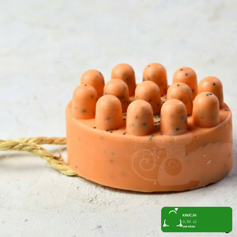 MYDŁO KOSTKA masaż + peeling PIĘKNY ZAPACH 150g POMARAŃCZA CYNAMON GOŹDZIKI