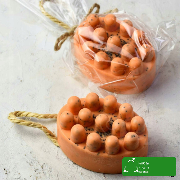 MYDŁO KOSTKA masaż + peeling PIĘKNY ZAPACH 150g POMARAŃCZA CYNAMON GOŹDZIKI