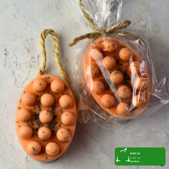 MYDŁO KOSTKA masaż + peeling PIĘKNY ZAPACH 150g POMARAŃCZA CYNAMON GOŹDZIKI