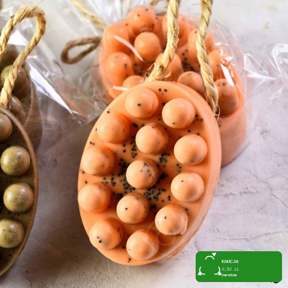 MYDŁO KOSTKA masaż + peeling PIĘKNY ZAPACH 150g POMARAŃCZA CYNAMON GOŹDZIKI