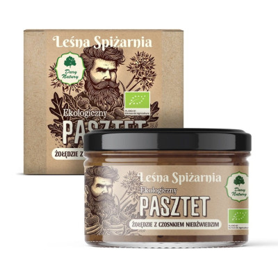 Dary Natury Pasztet ŻOŁĘDZIE z CZOSNKIEM NIEDŹWIEDZIM 200g eko KRÓTKA DATA