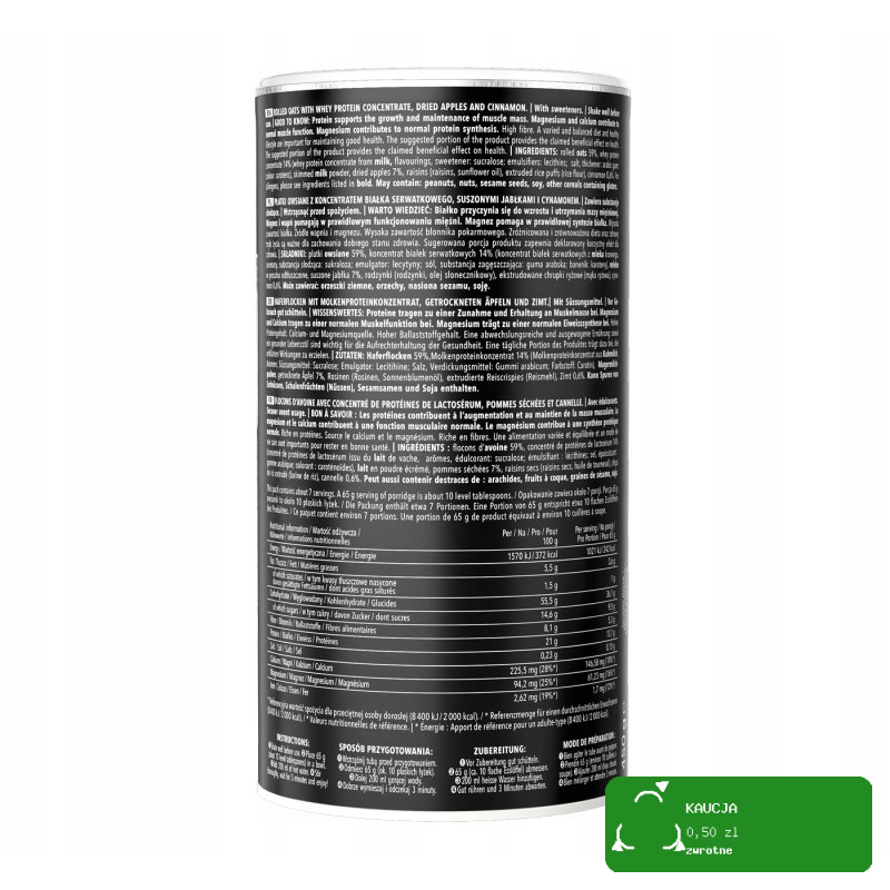 OneDayMore PROTEIN PORRIDGE Owsianka JABŁKO CYNAMON 450g