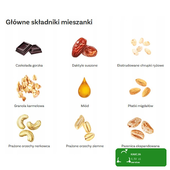 OneDayMore PROTEIN CARMEL GRANOLA Karmelowa Proteinowa z orzechami 400g