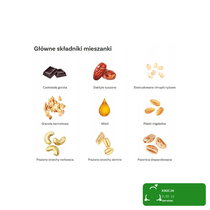 OneDayMore PROTEIN CARMEL GRANOLA Karmelowa Proteinowa z orzechami 400g