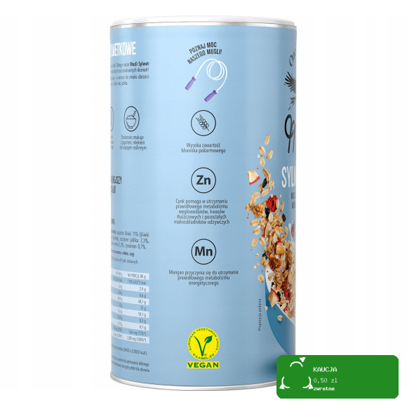 OneDayMore MUESLI BE FIT Sylwetkowe Wiśnia Cynamon 450g Płatki KRÓTKA DATA