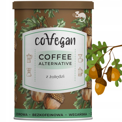 Coffegan KAWA ŻOŁĘDZIOWA naturalna z żołędzi 150G wegańska bezkofeinowa
