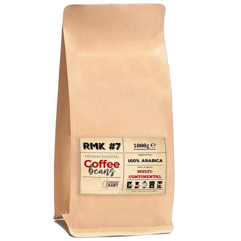 RMK #7 KAWA ZIARNISTA 100% Arabica świeżo palona 1KG 10 odmian ziaren