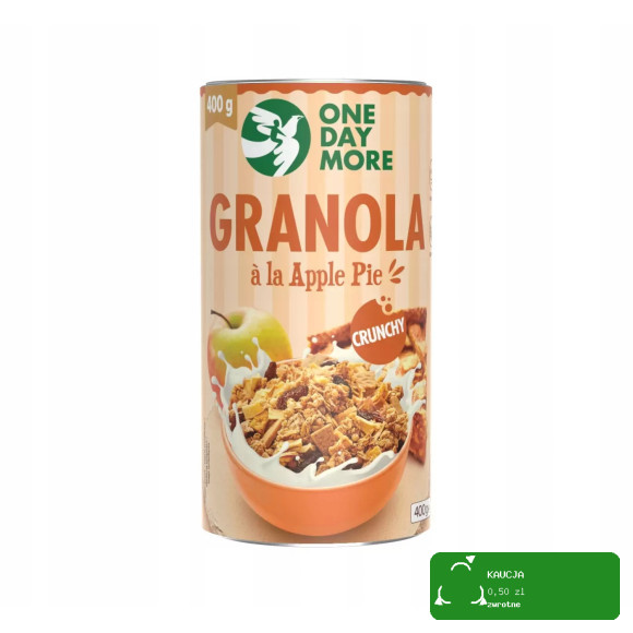 OneDayMore GRANOLA A LA SZARLOTKA CRUNCHY Jabłkowa z cynamonem 400g PYCHA