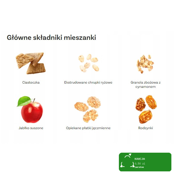 OneDayMore GRANOLA A LA SZARLOTKA CRUNCHY Jabłkowa z cynamonem 400g PYCHA